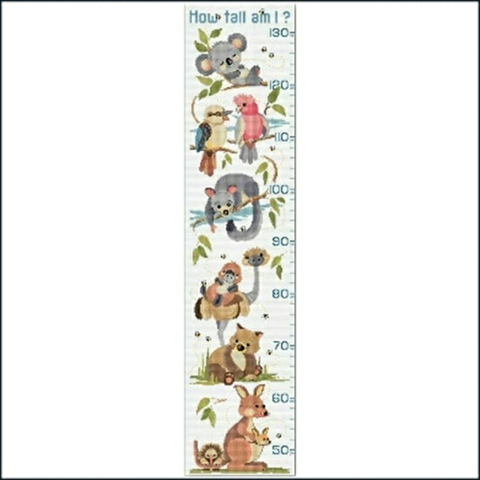 Little Aussie Grow Chart 21 x 90cm - cross stitch kit