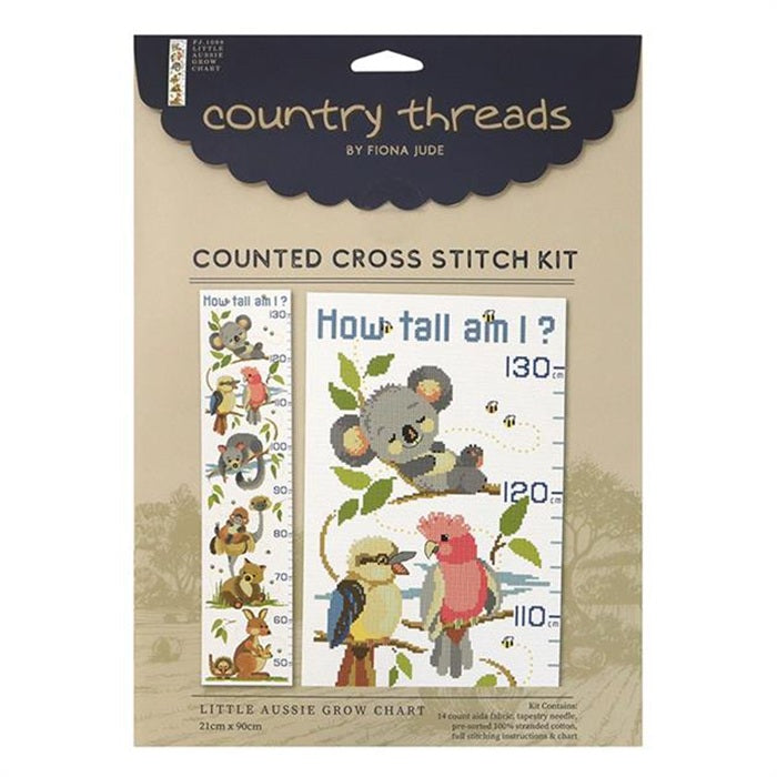 Little Aussie Grow Chart 21 x 90cm - cross stitch kit