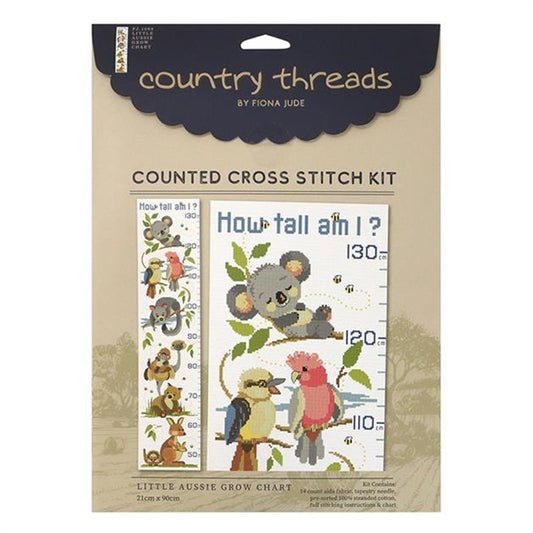 Little Aussie Grow Chart 21 x 90cm - cross stitch kit