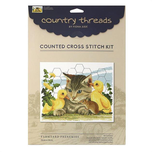 Farmyard Frenemies 26 x 34cm cross stitch kit