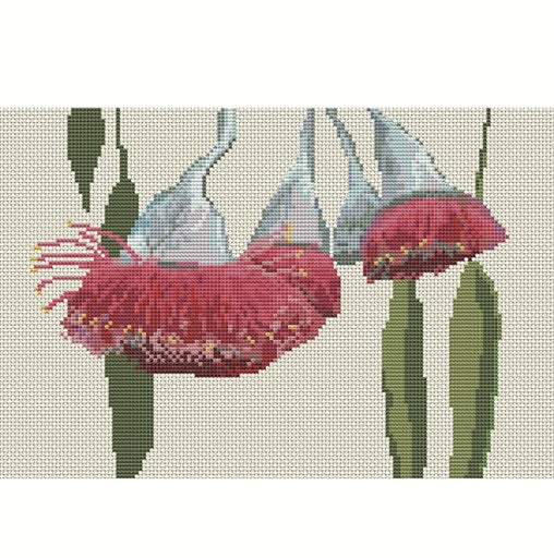 Silver Princess Gum Blossom counted cross stitch kit by Mary Elizabeth for Caronie.