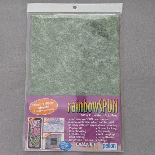 Pellon rainbowSPUN Lutradur green 60 cm x 60cm x 2 sheets